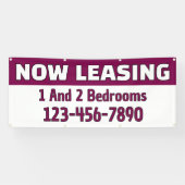 Customize Now Leasing 1 And 2 Bedrooms Banner (Horizontal)