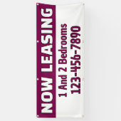 Customize Now Leasing 1 And 2 Bedrooms Banner (Vertikal)