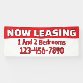 Customize Now Leasing 1 And 2 Bedrooms Banner