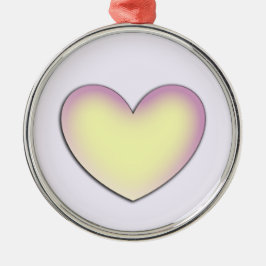 Customize Pastel Heart Ornament Aus Metall