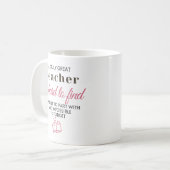 Customize personalized name teacher mug kaffeetasse (Vorderseite Links)