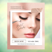 Customize Pink Elegant Aesthetic Eyelash Extension Fensteraufkleber (Blatt 3)