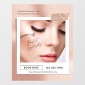 Customize Pink Elegant Aesthetic Eyelash Extension Fensteraufkleber (Blatt)