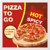 Customize Pizza By The Slice To Go  Fensteraufkleber (Blatt)