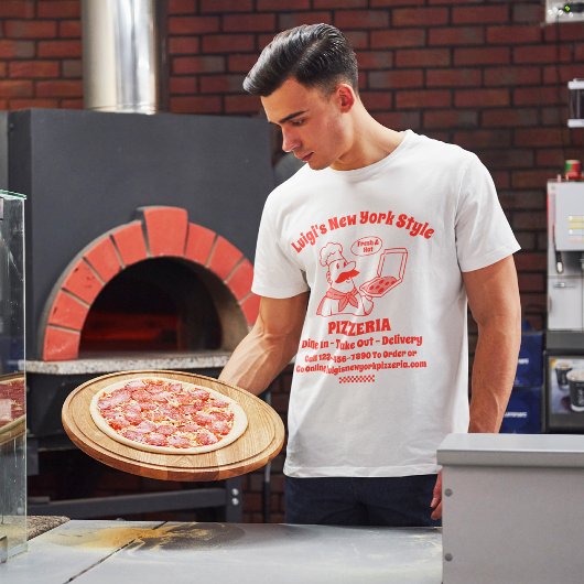 Customize Pizza Restaurant Detailed Graphic T-Shirt
