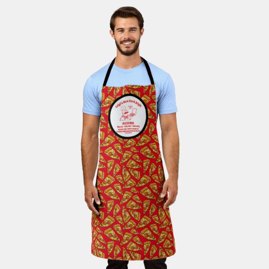 Customize Pizza Restaurant Detailed Pizza Chef  Schürze (Getragen)