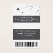 Customize plastic employee ID card (Rückseite)