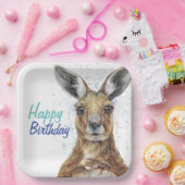 Customize Plate with Joe the Kangaroo Pappteller (Party)