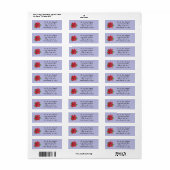 Customize Poinsettia Long Address Label - Lavender (Vorne)