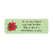 Customize Poinsettia Long Address Labels - Mint (Vorne)