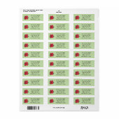 Customize Poinsettia Long Address Labels - Mint (Vorne)