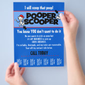 CUSTOMIZE Pooper Scooper Geschäftsblatt Flyer (Hand)