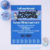CUSTOMIZE Pooper Scooper Geschäftsblatt Flyer (Einzeln)