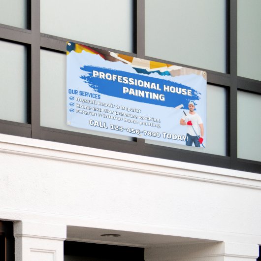 Customize Professional House Painting Picture & Lo Banner (Äußeres Gebäude)