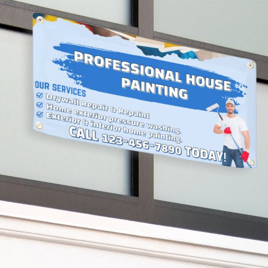Customize Professional House Painting Picture & Lo Banner (Äußeres Gebäude)