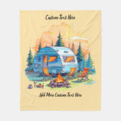 Customize Recreational Vehicle Camping Campfire Fleecedecke (Vorderseite)