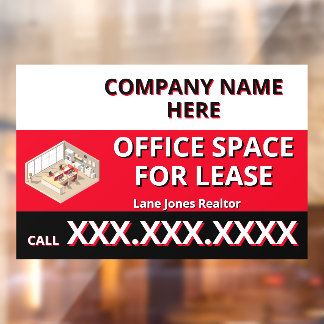 Customize Retail Space For Lease Company Logo Buil Fensteraufkleber