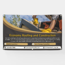 Customize Roofing Service Business Detailed 2  Banner