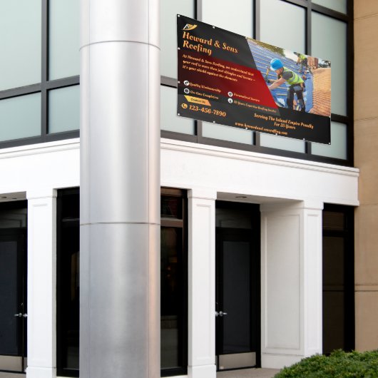 Customize Roofing Service Business Detailed Banner (Äußeres Gebäude)