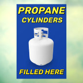Customize Shop Logo Propane Cylinders Filled Here Fensteraufkleber (Blatt 3)