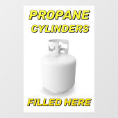 Customize Shop Logo Propane Cylinders Filled Here Fensteraufkleber (Blatt)