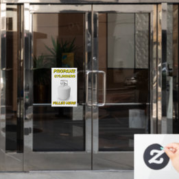 Customize Shop Logo Propane Cylinders Filled Here Fensteraufkleber