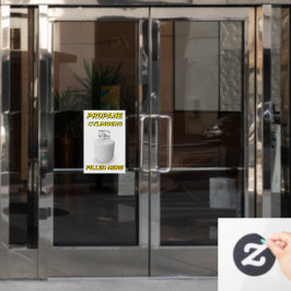 Customize Shop Logo Propane Cylinders Filled Here Fensteraufkleber