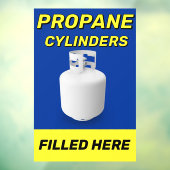 Customize Shop Logo Propane Cylinders Filled Here Fensteraufkleber (Blatt 3)