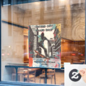 Customize Skateboard Shop Graphic Art Front Fensteraufkleber (Café-Fenster)