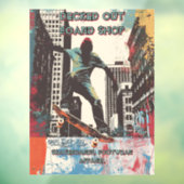 Customize Skateboard Shop Graphic Art Front Fensteraufkleber (Blatt 3)