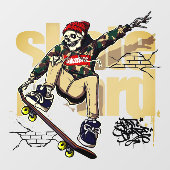 Customize Skateboard Shop Graphic Skull Skate Logo Fensteraufkleber (Blatt)