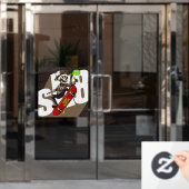 Customize Skateboard Shop Promotional Front Fensteraufkleber (Büro Tür)