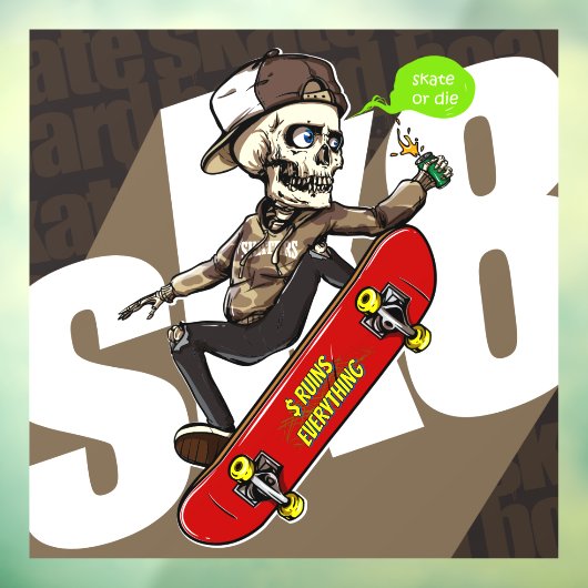 Customize Skateboard Shop Promotional Front Fensteraufkleber (Blatt 3)