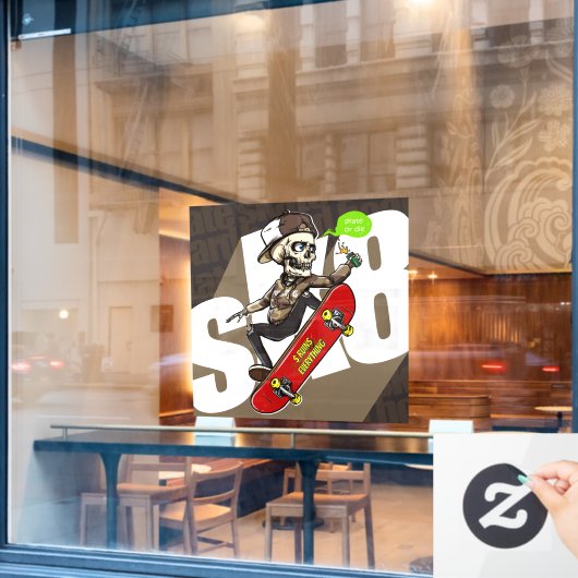 Customize Skateboard Shop Promotional Front Fensteraufkleber (Café-Fenster)