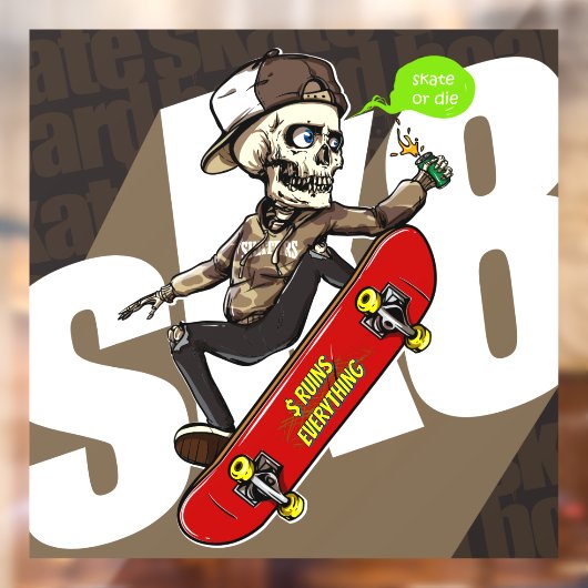 Customize Skateboard Shop Promotional Front Fensteraufkleber (Blatt 2)