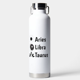 Customize Sun Moon Rising Zodiac Astrology Whimsy Trinkflasche