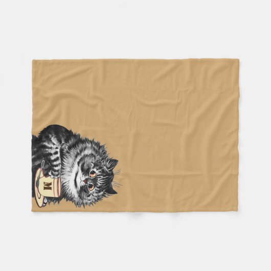 Customize Tasse Initial, Louis Wain Fleecedecke (Vorderseite (Horizontal))