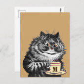 Customize Tasse Initial, Louis Wain Postkarte (Vorne/Hinten)