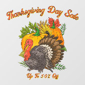 Customize Thanksgiving Day Sale Fall Harvest Fensteraufkleber (Blatt)
