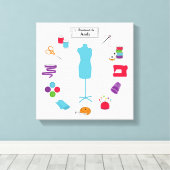 Customize the Label Sew Right Leinwanddruck (Insitu (Holzboden))