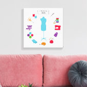 Customize the Label Sew Right Leinwanddruck (Insitu (Wohnzimmer))