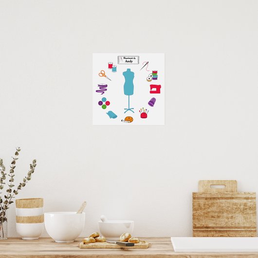 Customize the Label Sew Right Poster (Küche)