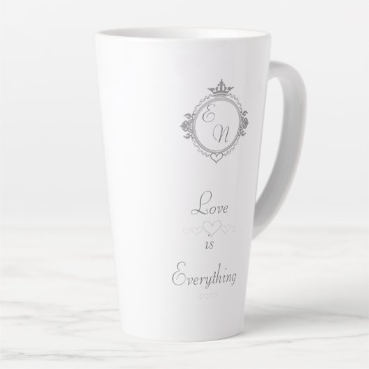 Customize the names, initials and phrase Love Coff Milchtasse (Rechte Ecke)