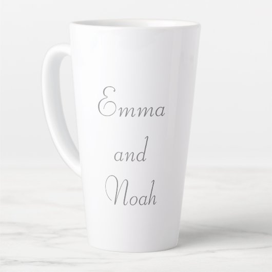 Customize the names, initials and phrase Love Coff Milchtasse (Linke Ecke)