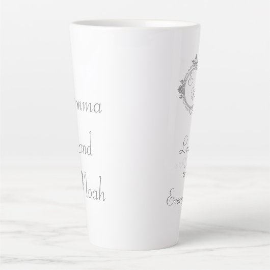 Customize the names, initials and phrase Love Coff Milchtasse (Vorderseite)