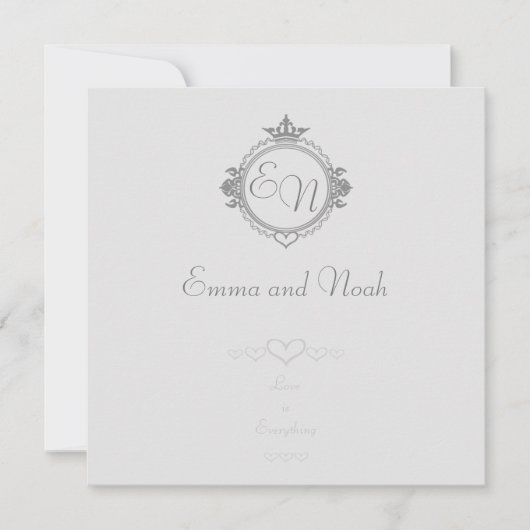 Customize the names, initials and phrase Love Karte (Vorderseite)