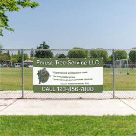 Customize Tree Service Man With Chainsaw Business Banner
