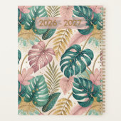 Customize Tropical Monsteras Boho Planer (Rückseite)