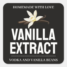 Customize Vanilla Extract label ZVEG_101_01sq Quadratischer Aufkleber