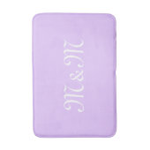 Customize w/anfangs White Letter Number lavender Badematte (Vorderseite Vertikal)
